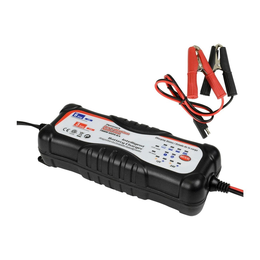 Battery Charger Fully Automatic 12V/24V Car Battery Maintainer and Float Charger Portable andEfficient Pipemans Image 1