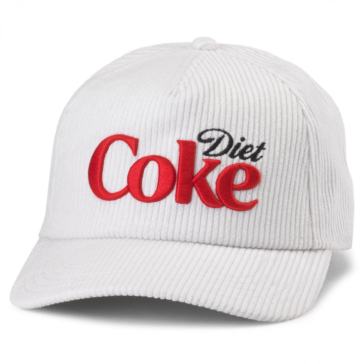 Diet Coke Logo Embroidered Corduroy Adjustable Hat Image 1