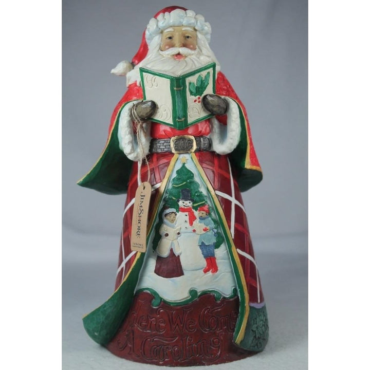 Jim Shore Here We Come A Caroling Santa Figurine 2022 - 6010813 In Box Image 1