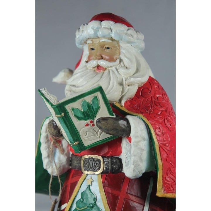 Jim Shore Here We Come A Caroling Santa Figurine 2022 - 6010813 In Box Image 2