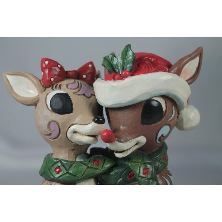 Jim Shore Rudolph and Clarice Together w/Scarf Figurine 2022 -6010716 In Box Image 2