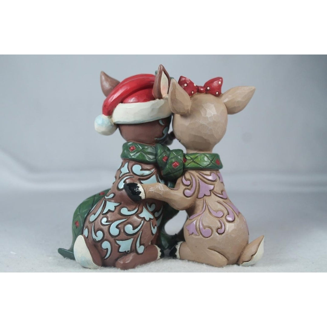 Jim Shore Rudolph and Clarice Together w/Scarf Figurine 2022 -6010716 In Box Image 3