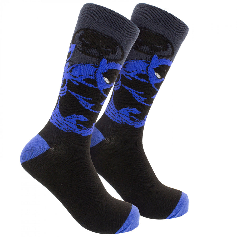 Black Panther Retro Character Cover Crew Socks Image 1