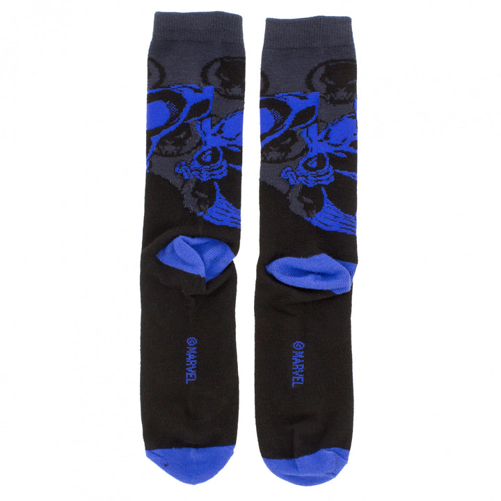 Black Panther Retro Character Cover Crew Socks Image 4