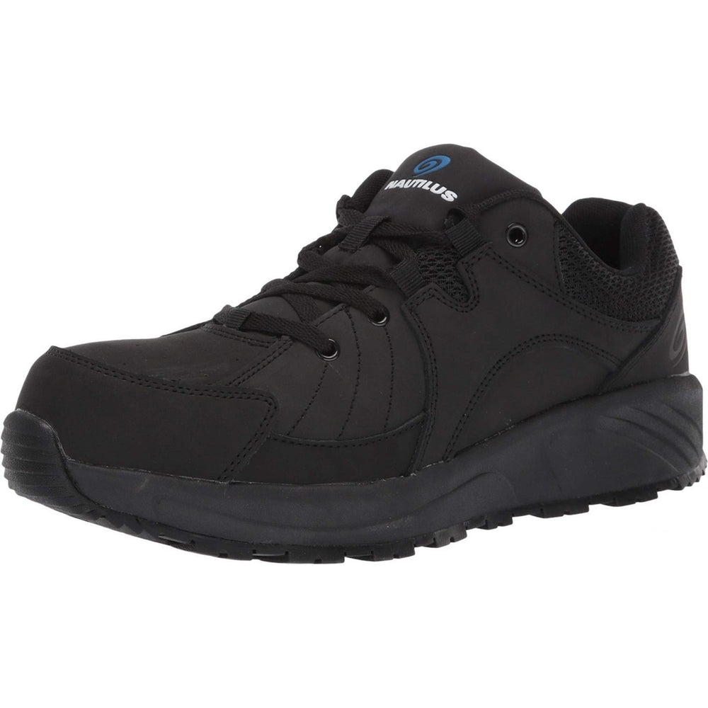 FSI FOOTWEAR SPECIALTIES INTERNATIONAL NAUTILUS Nautilus Mens Black Leather Comp Toe 2520 Guard Lace BLACK Image 2