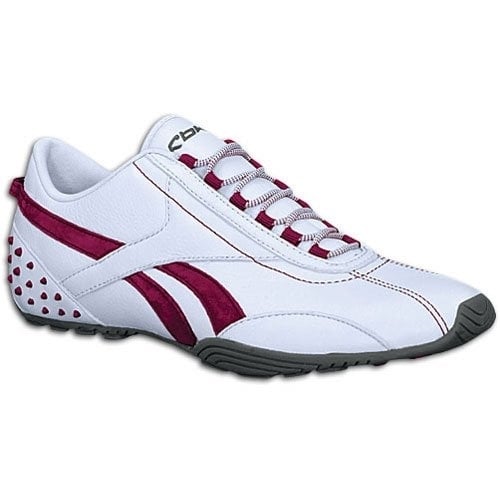 Reebok Womens Nautical Mile Leather T Classic Fusion Shoe SHEER GREY/CRANBERRY Image 1