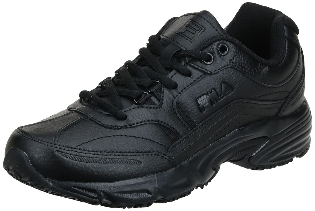 FILA WORK Mens Memory Workshift Soft Toe Slip Resistant Work Shoe Black/Black/Black - 1SG30002-001 BLACK Image 4