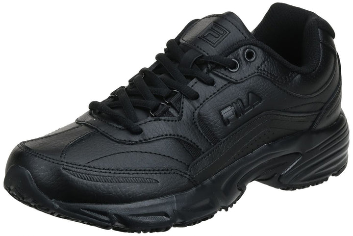 FILA WORK Mens Memory Workshift Soft Toe Slip Resistant Work Shoe Black/Black/Black - 1SG30002-001 BLACK Image 1