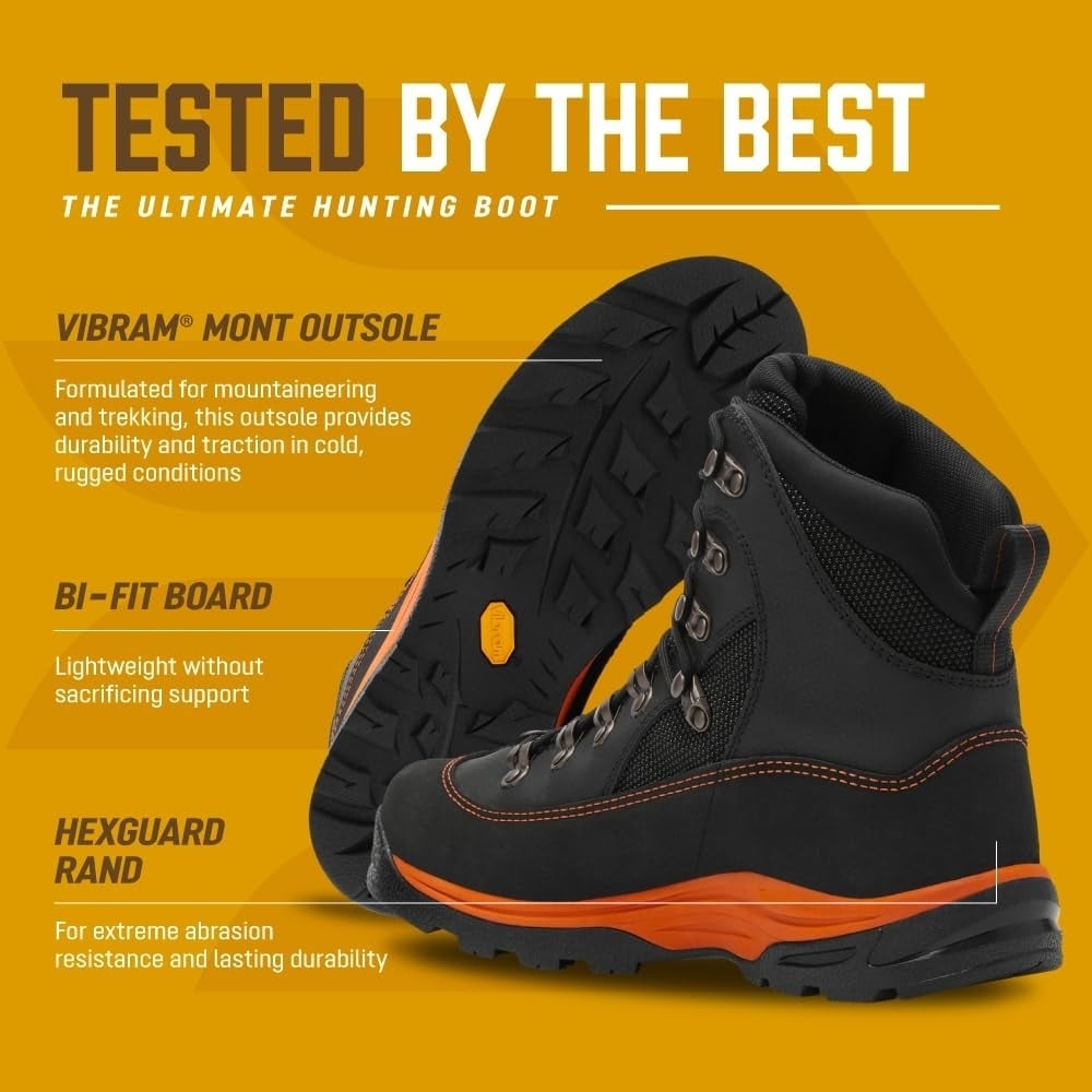 LaCrosse Mens 7" Ursa MS GORE-TEX Waterproof Hiking Boot Gunmetal/Orange - 533610 GUNMETAL/ORANGE Image 3