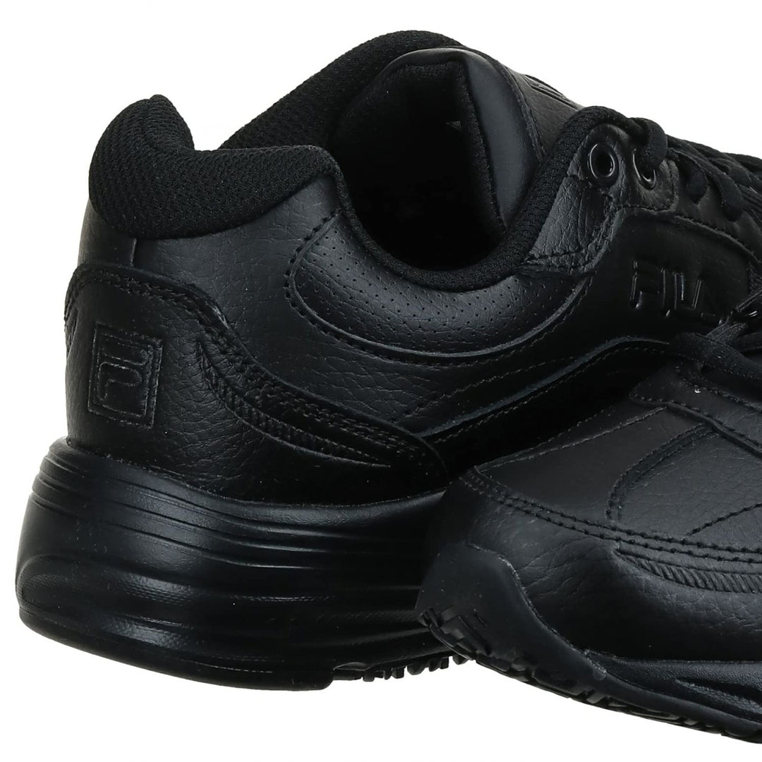 FILA WORK Mens Memory Workshift Soft Toe Slip Resistant Work Shoe Black/Black/Black - 1SG30002-001 BLACK Image 4