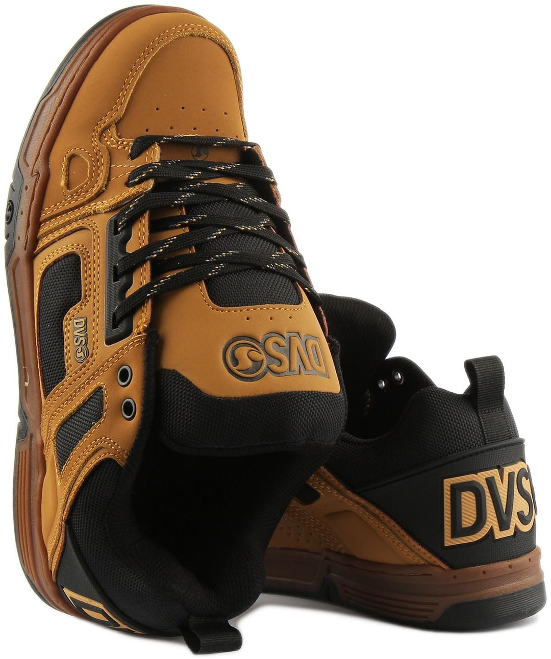 DVS Mens Comanche Skateboarding Shoe 7.5 WHITE/BLACK/WHITE Image 1