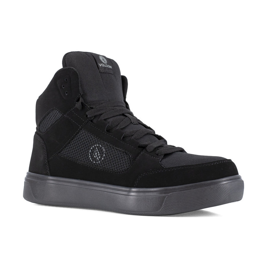 VOLCOM WORKWEAR Womens Evolve Skate Inspired Composite Toe EH High Top Work Shoe Triple Black - VM30244F TRIPLE BLACK Image 1