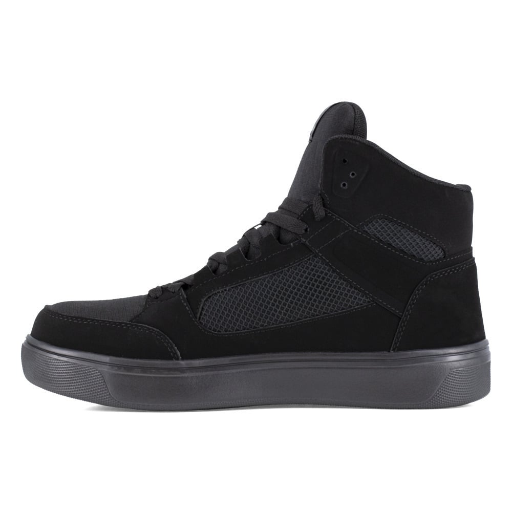 VOLCOM WORKWEAR Mens Evolve Skate Inspired Composite Toe EH High Top Work Shoe Triple Black - VM30244 TRIPLE BLACK Image 4