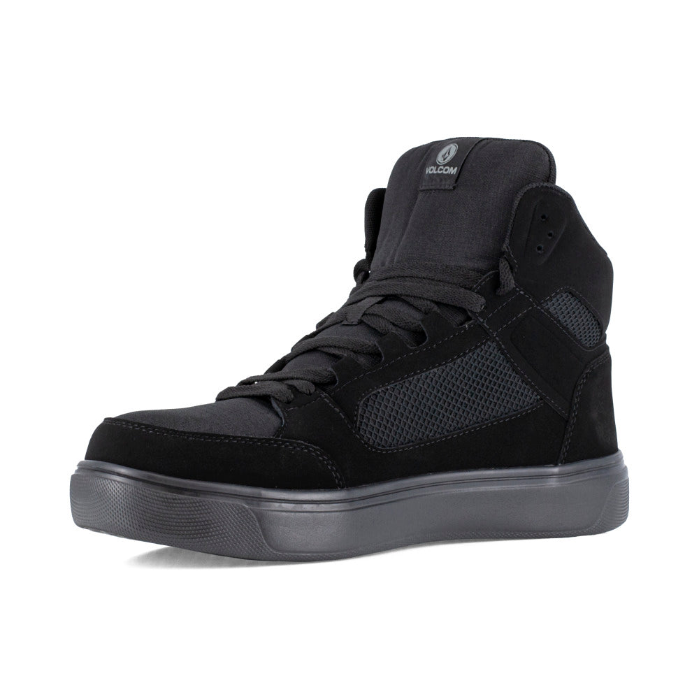 VOLCOM WORKWEAR Womens Evolve Skate Inspired Composite Toe EH High Top Work Shoe Triple Black - VM30244F TRIPLE BLACK Image 3