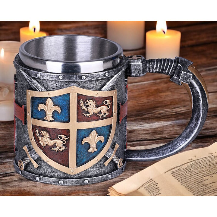 Resin and Stainless Steel Medieval Mug Beer Mug Medieval Decor Image 1