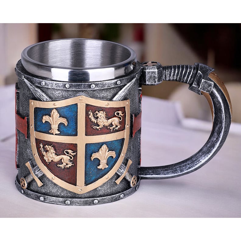 Resin and Stainless Steel Medieval Mug Beer Mug Medieval Decor Image 2