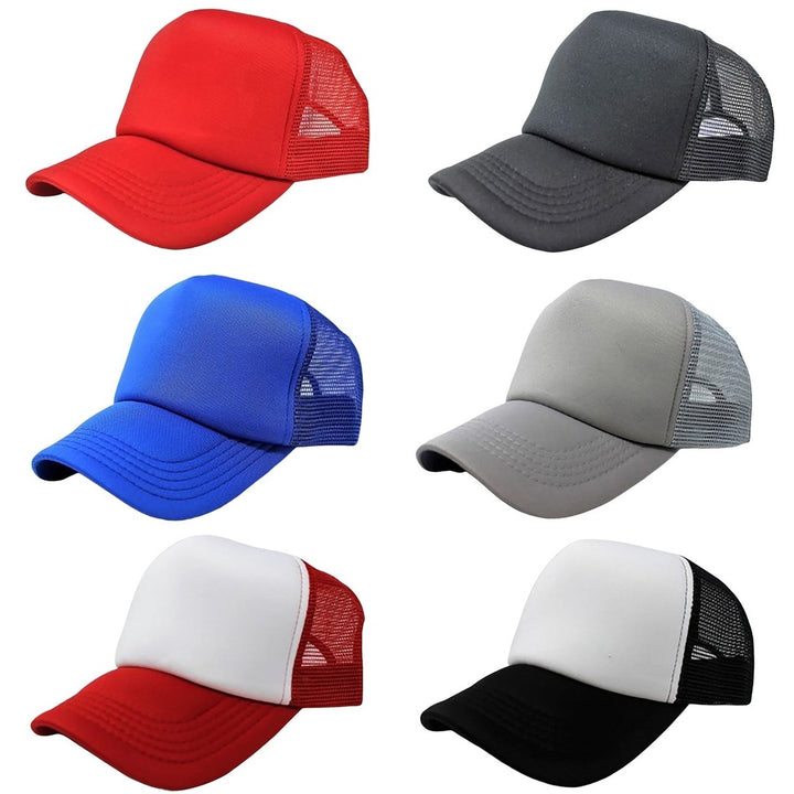 Pack of 18 Trucker Adjustable Hat Caps Image 1