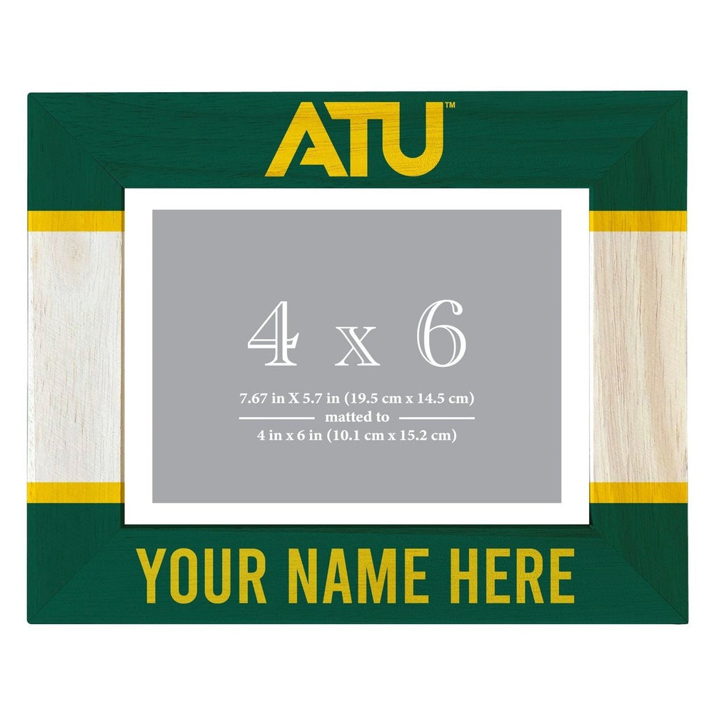 Arkansas Tech University Customizable Wooden Photo Frame Matted 4"x 6" Officially Licensed Collegiate Product Image 2