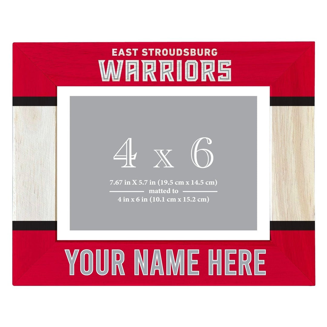 East Stroudsburg University Customizable Wooden Photo Frame Matted 4"x 6" Officially Licensed Collegiate Product Image 1