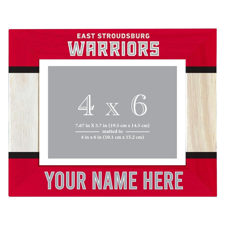 East Stroudsburg University Customizable Wooden Photo Frame Matted 4"x 6" Officially Licensed Collegiate Product Image 1