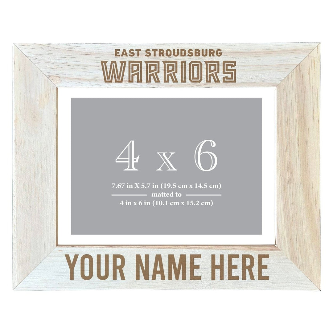 East Stroudsburg University Customizable Wooden Photo Frame Matted 4"x 6" Officially Licensed Collegiate Product Image 2