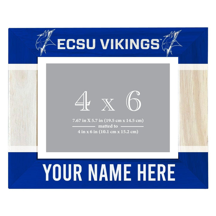 Elizabeth City State University Customizable Wooden Photo Frame Matted 4"x 6" Officially Licensed Collegiate Product Image 1