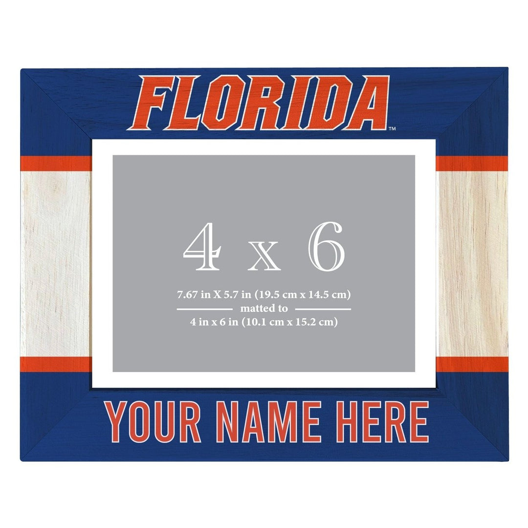 Florida Gators Customizable Wooden Photo Frame Matted 4"x 6" Officially Licensed Collegiate Product Image 1