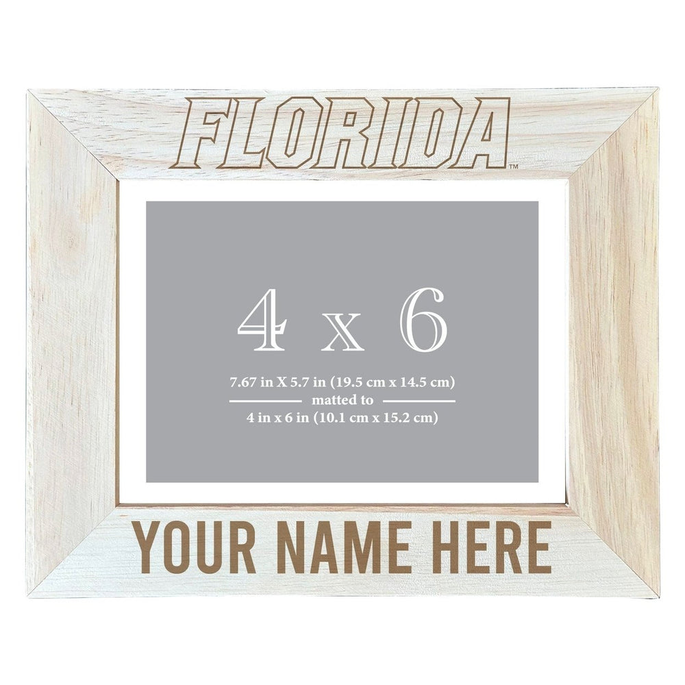 Florida Gators Customizable Wooden Photo Frame Matted 4"x 6" Officially Licensed Collegiate Product Image 2