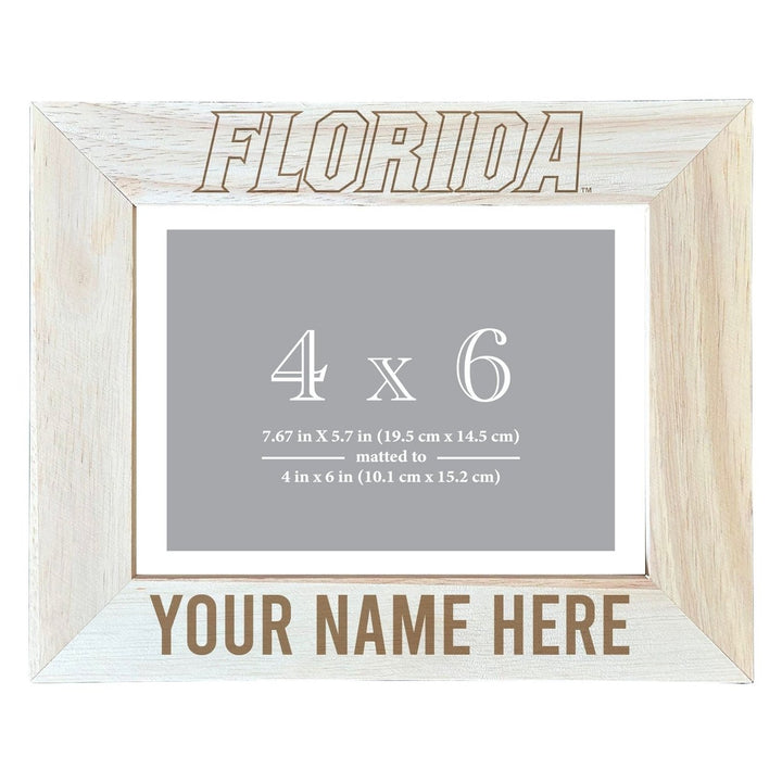 Florida Gators Customizable Wooden Photo Frame Matted 4"x 6" Officially Licensed Collegiate Product Image 2