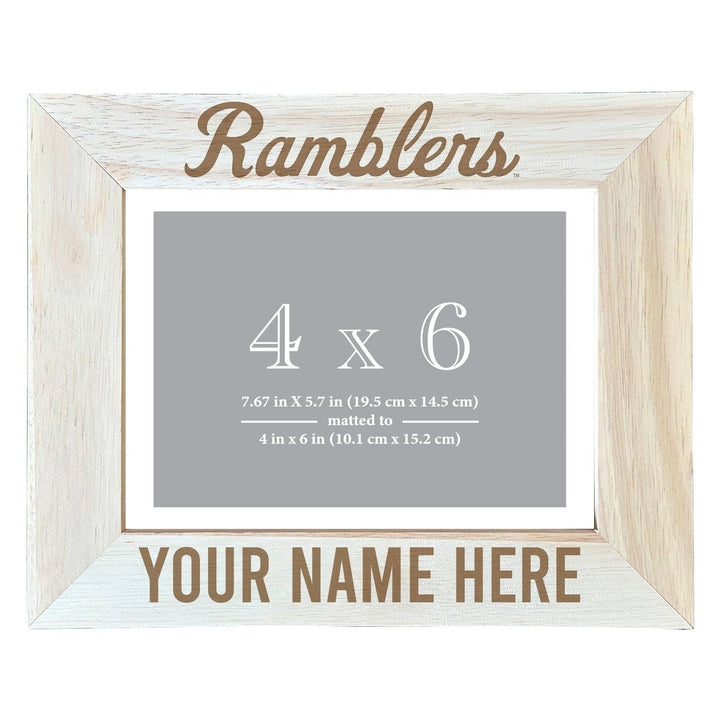 Loyola University Ramblers Customizable Wooden Photo Frame Matted 4"x 6" Officially Licensed Collegiate Product Image 1