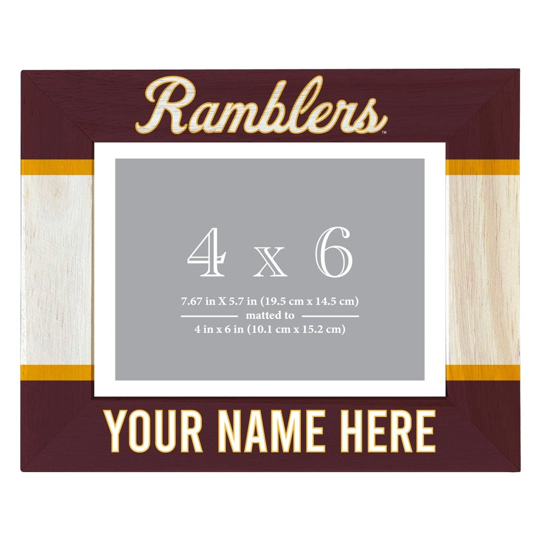 Loyola University Ramblers Customizable Wooden Photo Frame Matted 4"x 6" Officially Licensed Collegiate Product Image 2