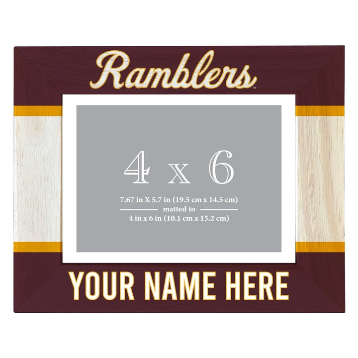 Loyola University Ramblers Customizable Wooden Photo Frame Matted 4"x 6" Officially Licensed Collegiate Product Image 1