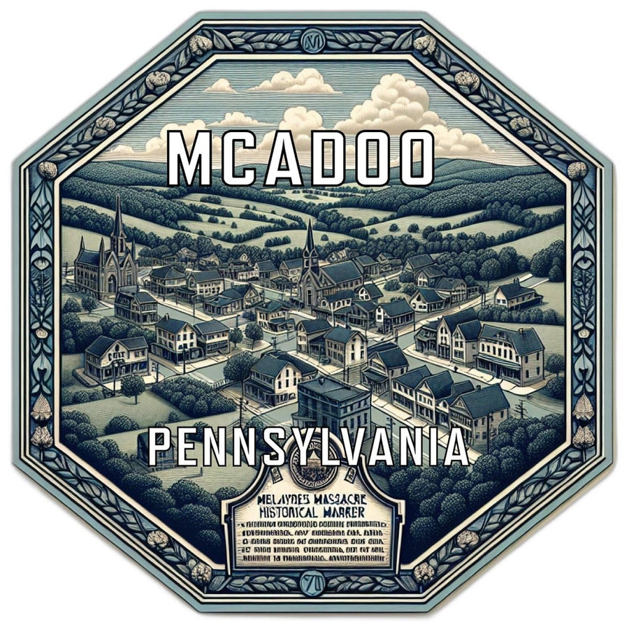 Mcadoo Pennsylvania Souvenir Travel Destination Die Cut Hexagon Fridge Magnet Image 1