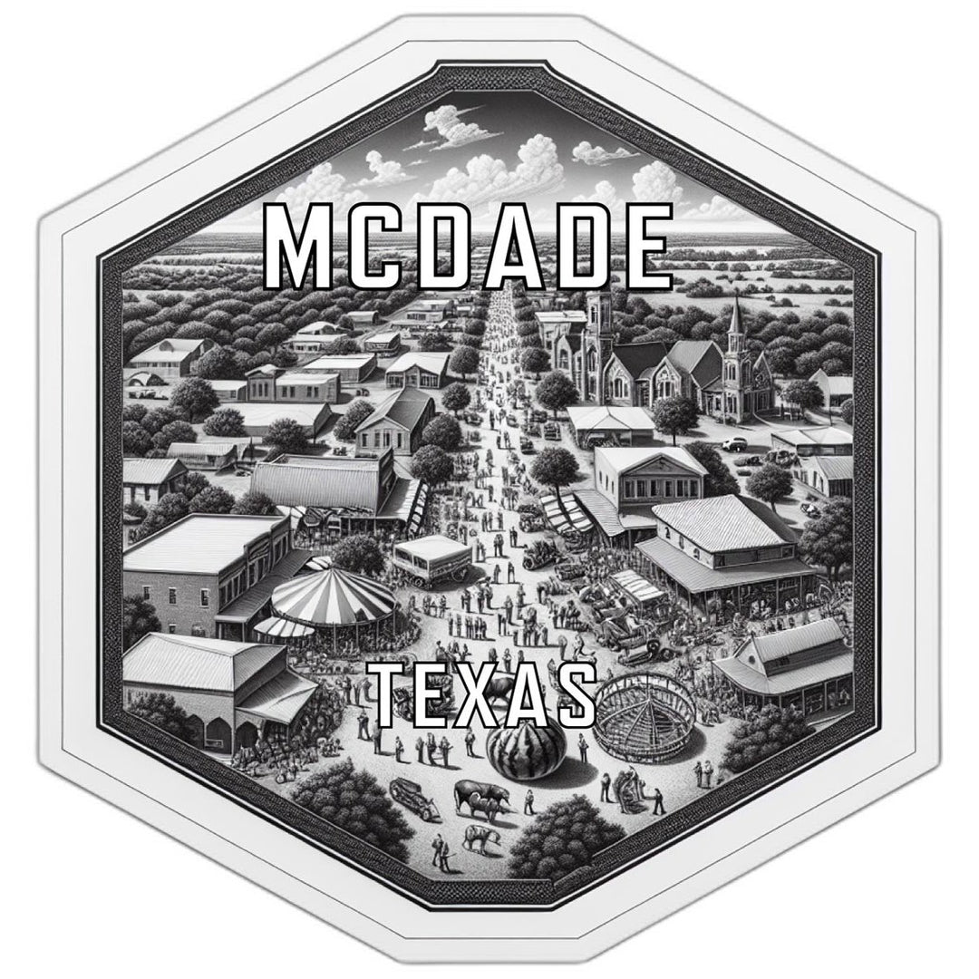 Mcdade Texas Souvenir Travel Destination Die Cut Hexagon Fridge Magnet Image 1