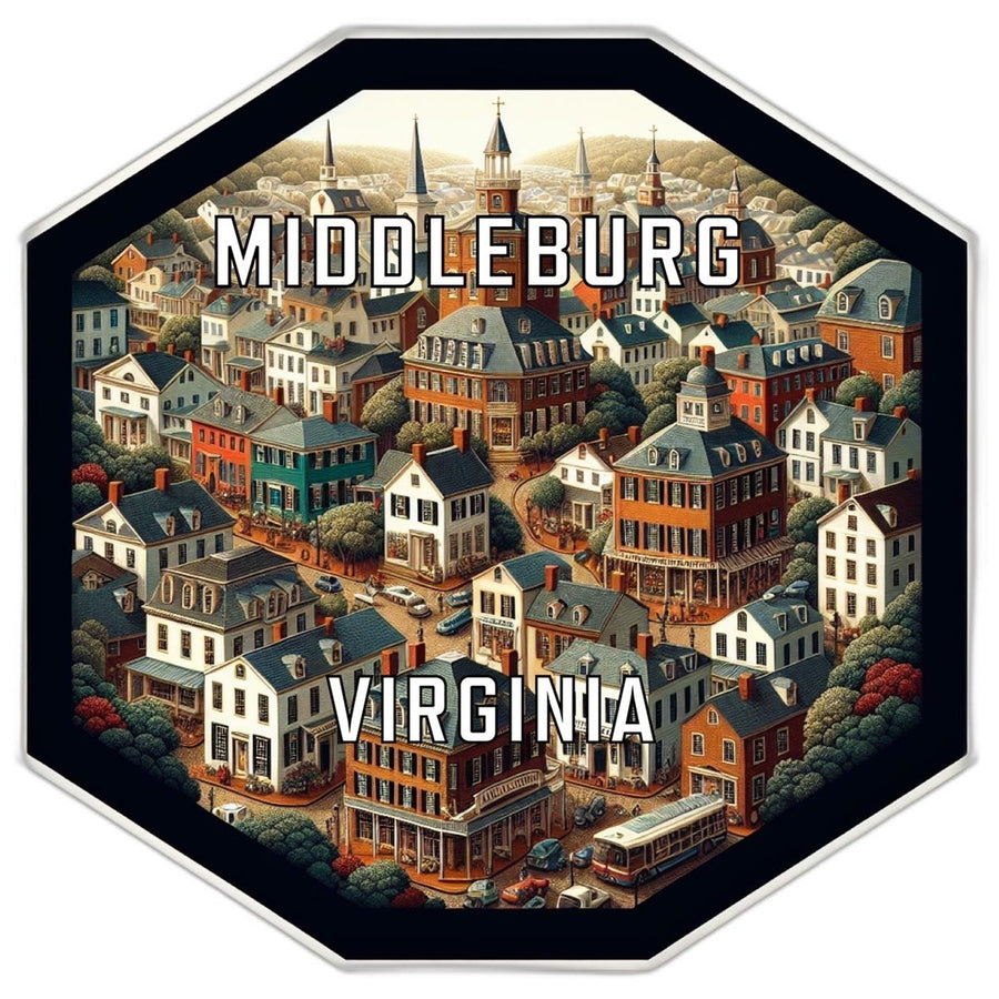 Middleburg Virginia Souvenir Travel Destination Die Cut Hexagon Fridge Magnet Image 1