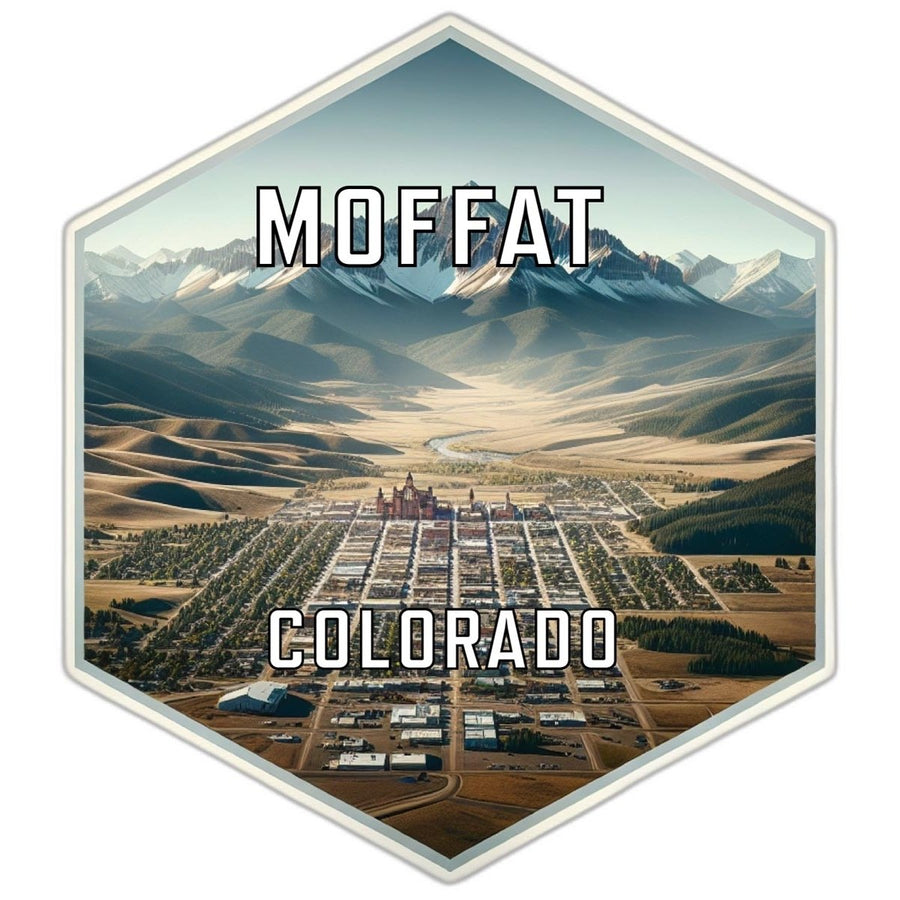 Moffat Colorado Souvenir Travel Destination Die Cut Hexagon Fridge Magnet Image 1