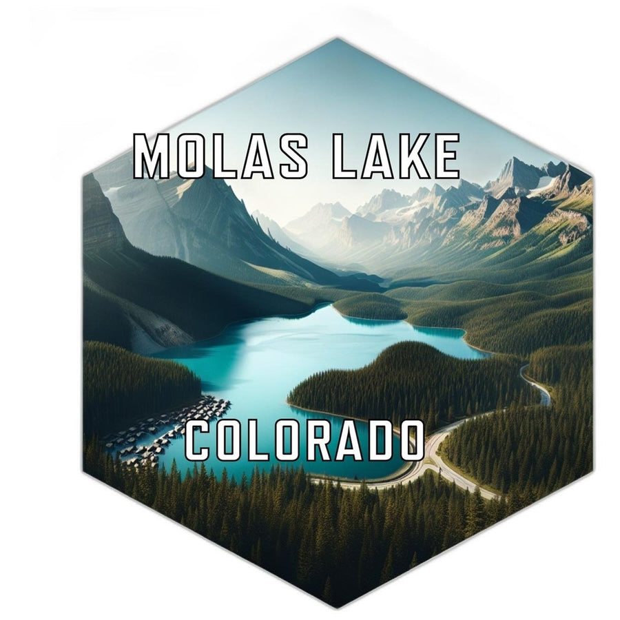 Molas Lake Colorado Souvenir Travel Destination Die Cut Hexagon Fridge Magnet Image 1