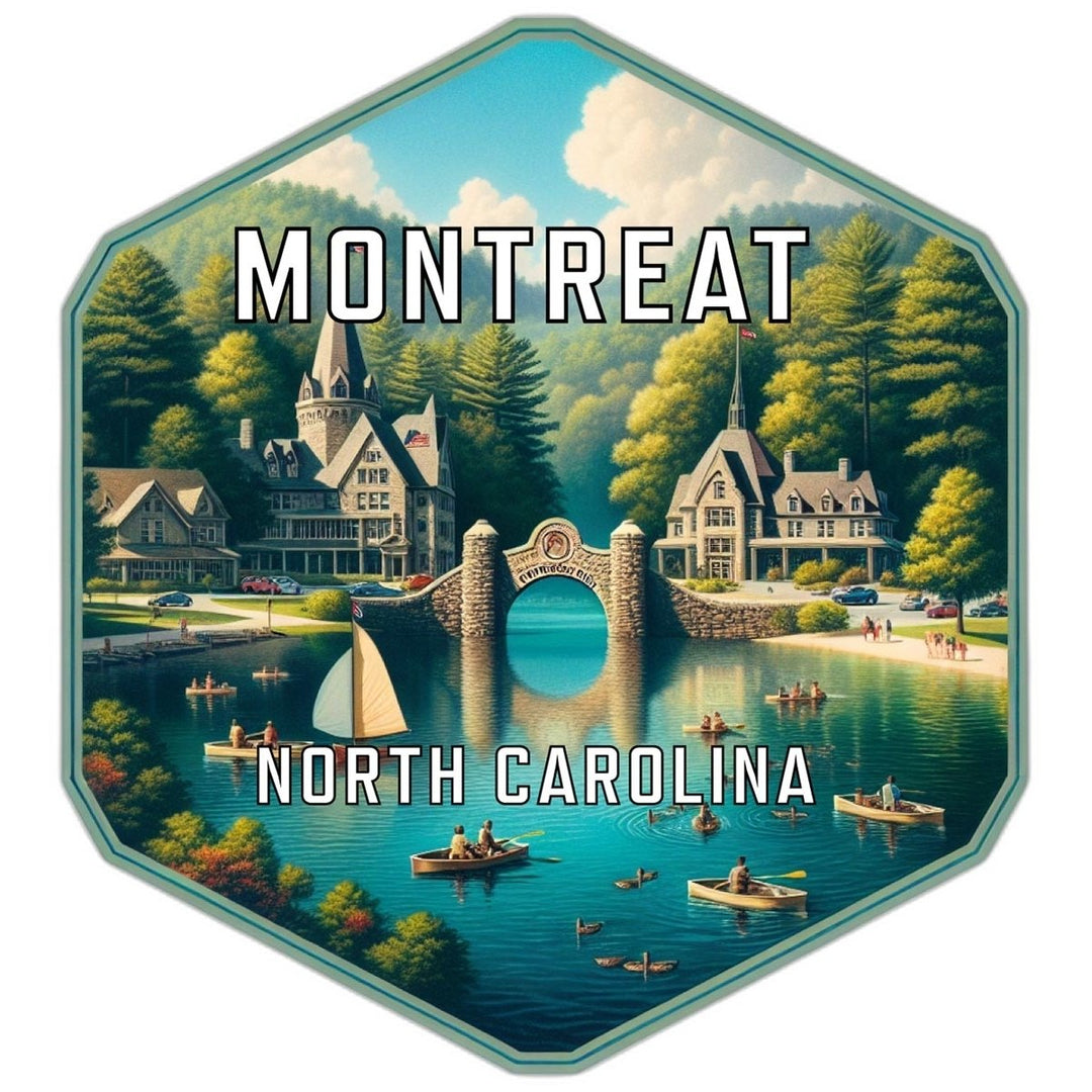 Montreat North Carolina Souvenir Travel Destination Die Cut Hexagon Fridge Magnet Image 1