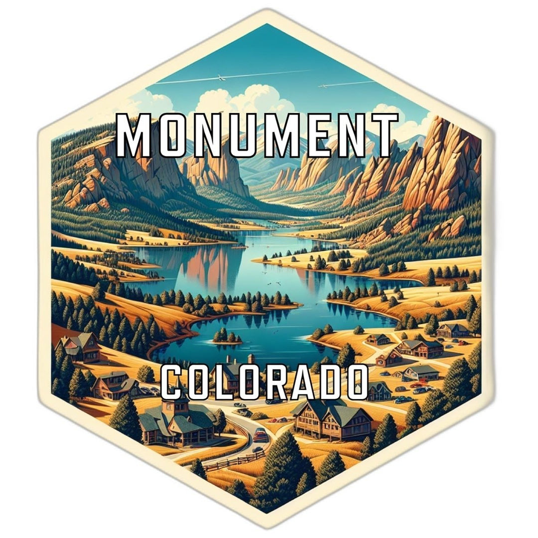 Monument Colorado Souvenir Travel Destination Die Cut Hexagon Fridge Magnet Image 1