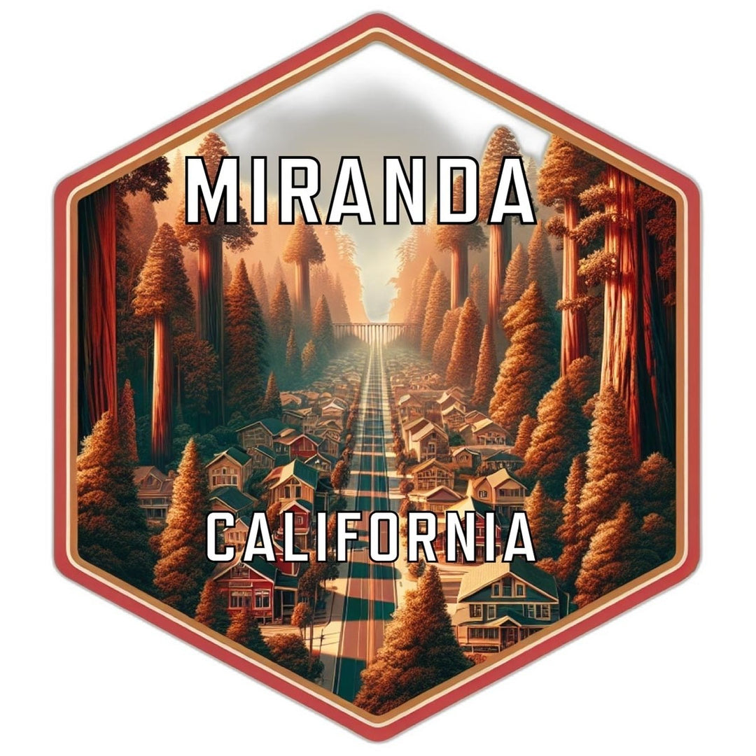 Miranda California Souvenir Travel Destination Die Cut Hexagon Fridge Magnet Image 1