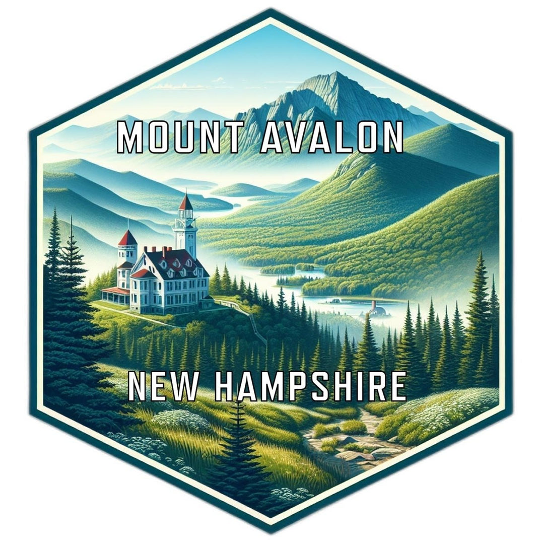 Mount Avalon Hampshire Souvenir Travel Destination Die Cut Hexagon Fridge Magnet Image 1