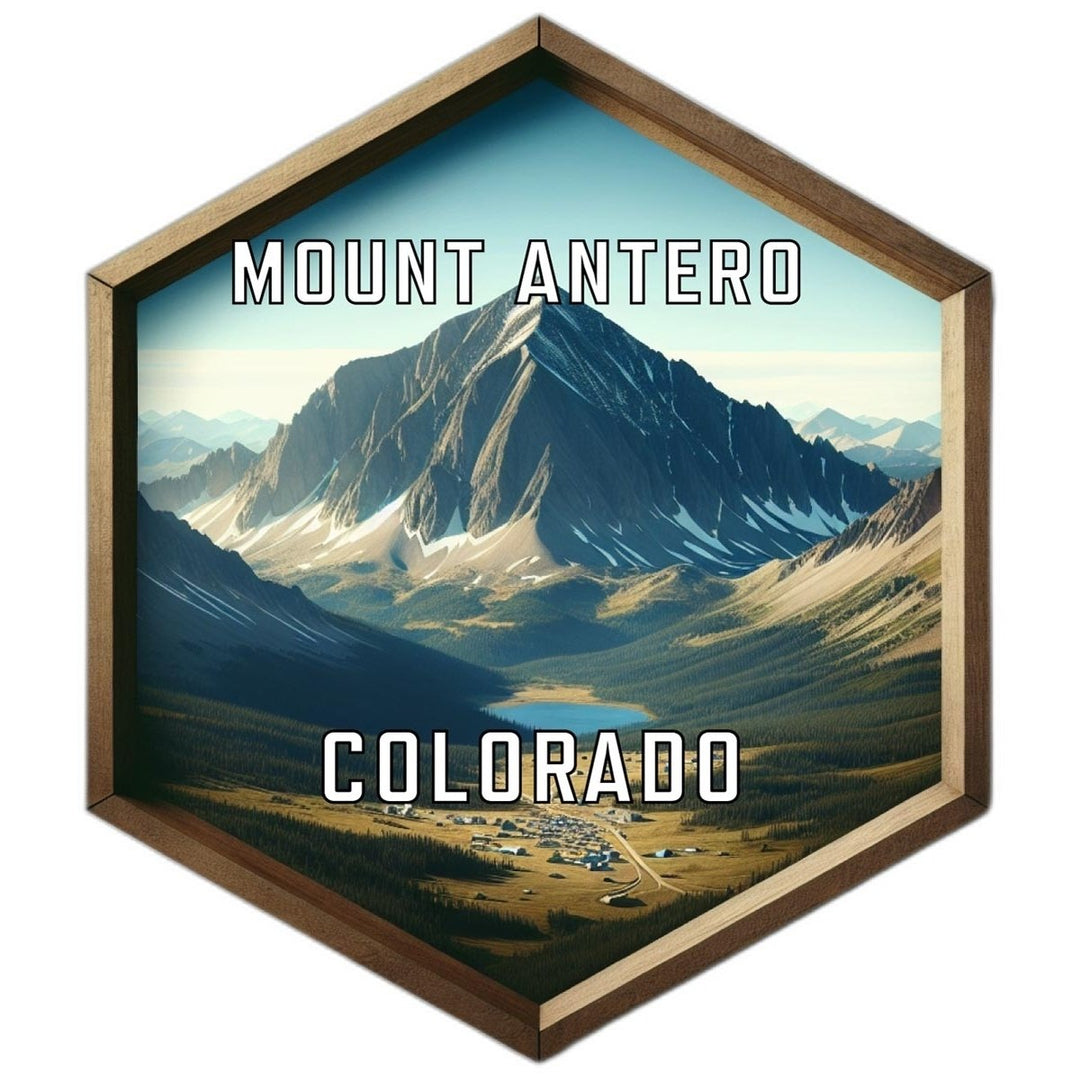 Mount Antero Colorado Souvenir Travel Destination Die Cut Hexagon Fridge Magnet Image 1