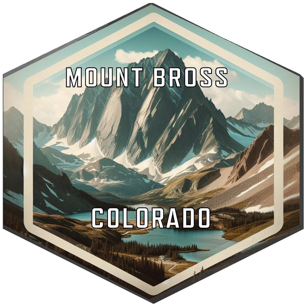 Mount Bross Colorado Souvenir Travel Destination Die Cut Hexagon Fridge Magnet Image 1