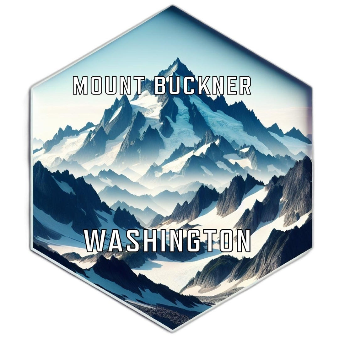 Mount Buckner Washington Souvenir Travel Destination Die Cut Hexagon Fridge Magnet Image 1