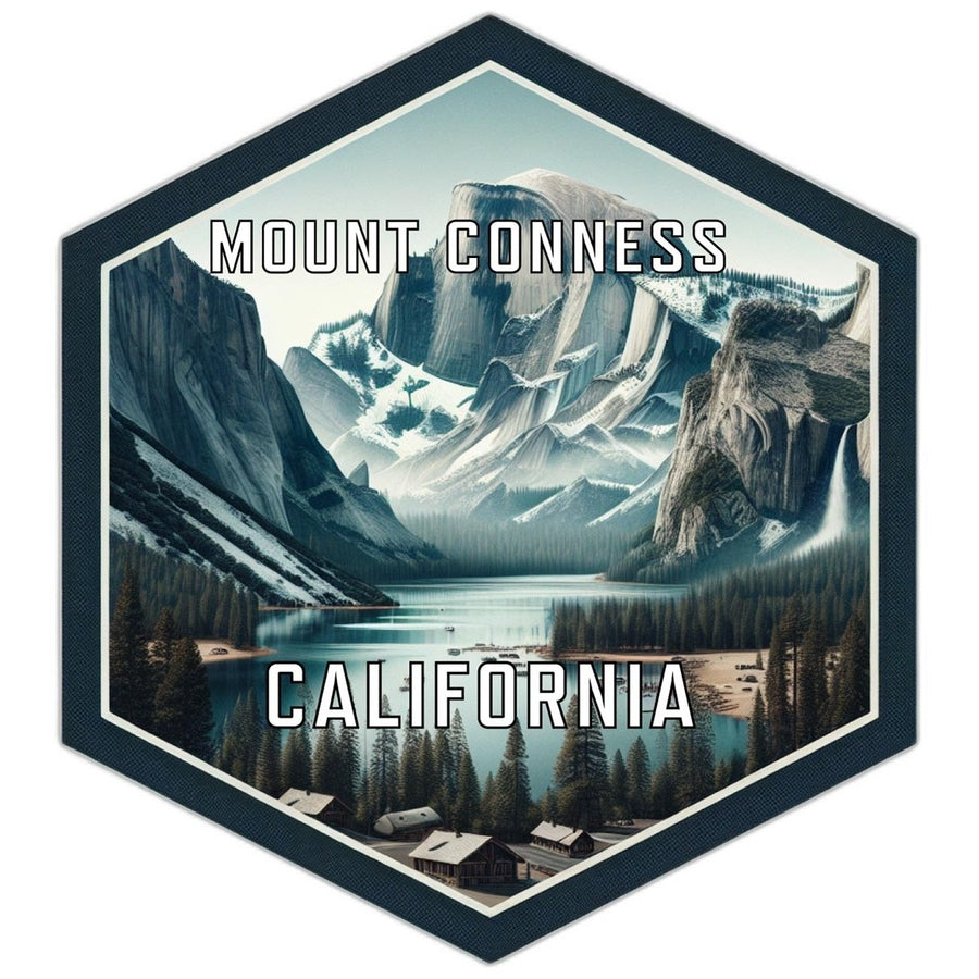 Mount Conness California Souvenir Travel Destination Die Cut Hexagon Fridge Magnet Image 1