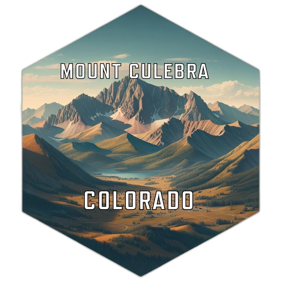 Mount Culebra Colorado Souvenir Travel Destination Die Cut Hexagon Fridge Magnet Image 1