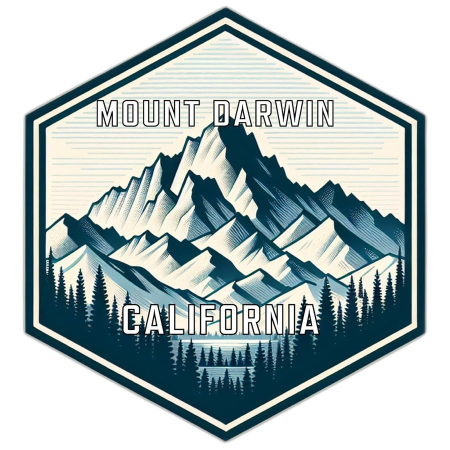 Mount Darwin California Souvenir Travel Destination Die Cut Hexagon Fridge Magnet Image 1