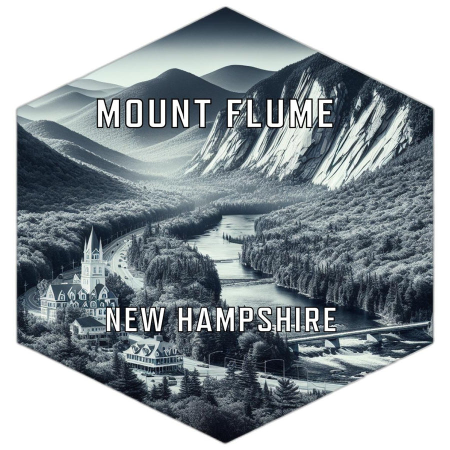 Mount Flume Hampshire Souvenir Travel Destination Die Cut Hexagon Fridge Magnet Image 1