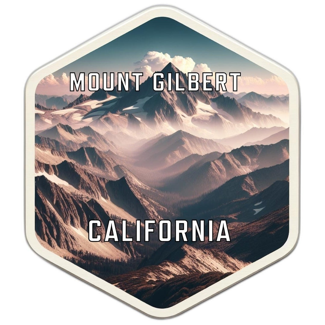 Mount Gilbert California Souvenir Travel Destination Die Cut Hexagon Fridge Magnet Image 1