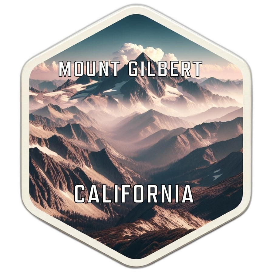 Mount Gilbert California Souvenir Travel Destination Die Cut Hexagon Fridge Magnet Image 1